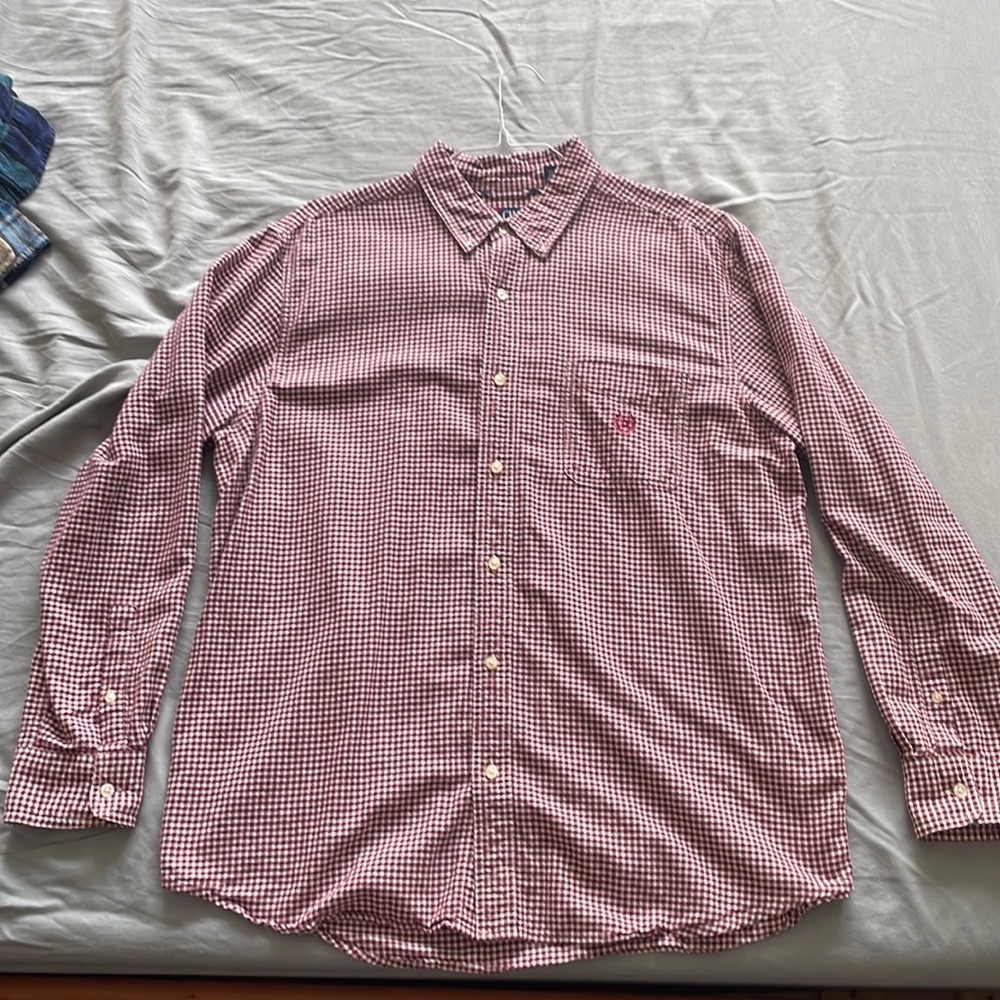 Chaps Checkered Button Down Shirt